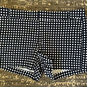 Banana Republic Black and White Check Gingham Bike Shorts